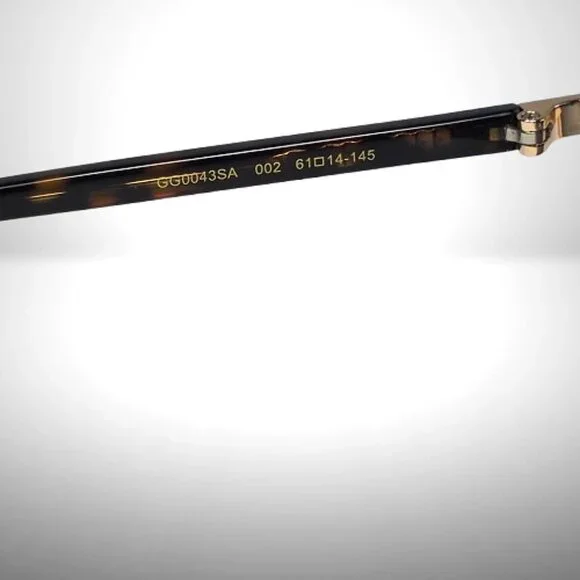 Gucci GG0043SA Aviator Sunglasses – Gold Frame / Gray Gradient Lenses - NEW - Picture 7 of 9